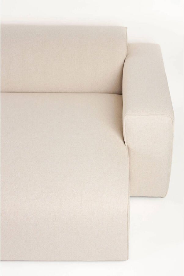 Zuiver Sofa Milka 3-zitsbank Chaise longue Rechts Zand Crème - Foto 2