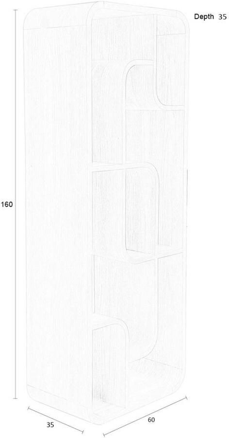 Zuiver Wandkast Seven Eikenhout 160 x 60cm Naturel - Foto 2