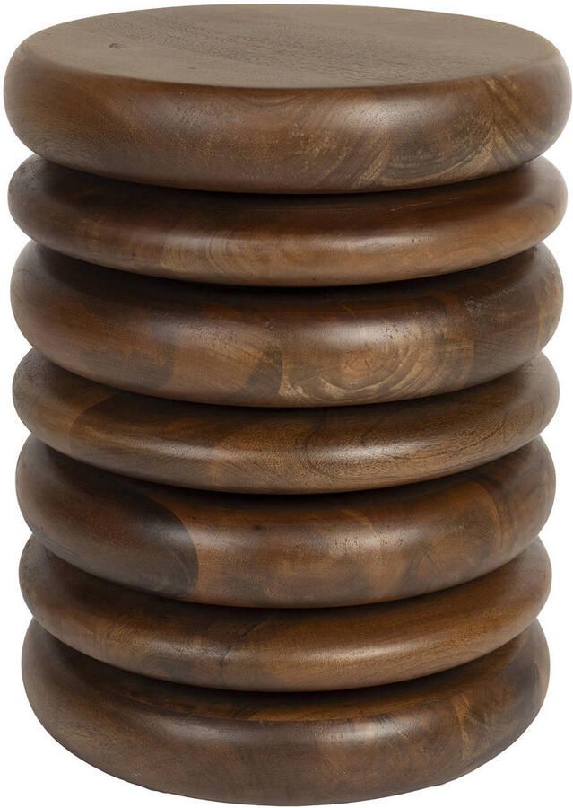 Zuiver Krukje Bijzettafel Disc Mangohout 35cm Bruin - Foto 3