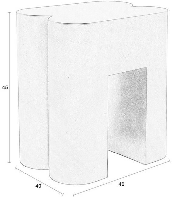 Zuiver Krukje Bijzettafel Shape 40 x 40cm Donkerbruin - Foto 2