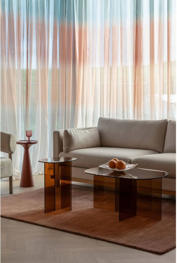 Zuiver Linea Bijzettafel 30x40 cm Glas Bruin - Foto 4