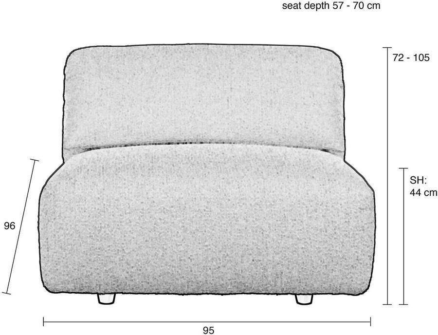 Zuiver Wings Loveseat Caramel Bruin} - Foto 4