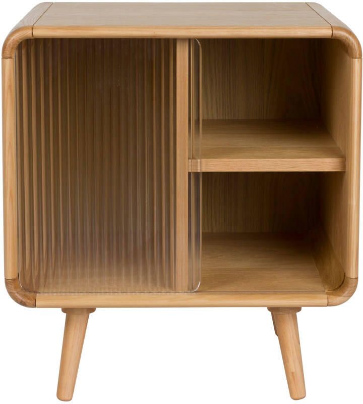 Zuiver Bijzettafel Nachtkastje Rise Essen en rubberhout 50 x 40cm - Foto 3