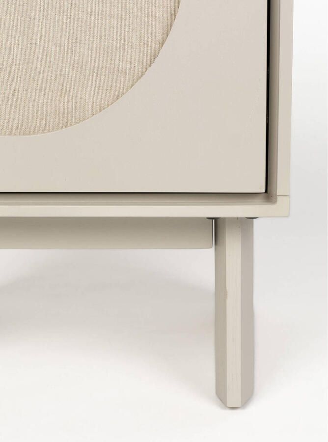 Zuiver Bijzettafel Nachtkastje Twin Acaciahout 44 x 40cm Beige - Foto 4