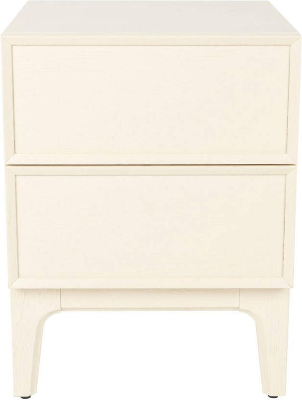 Zuiver Bijzettafel Nachtkastje June Eiken Met 2 laden Beige - Foto 4