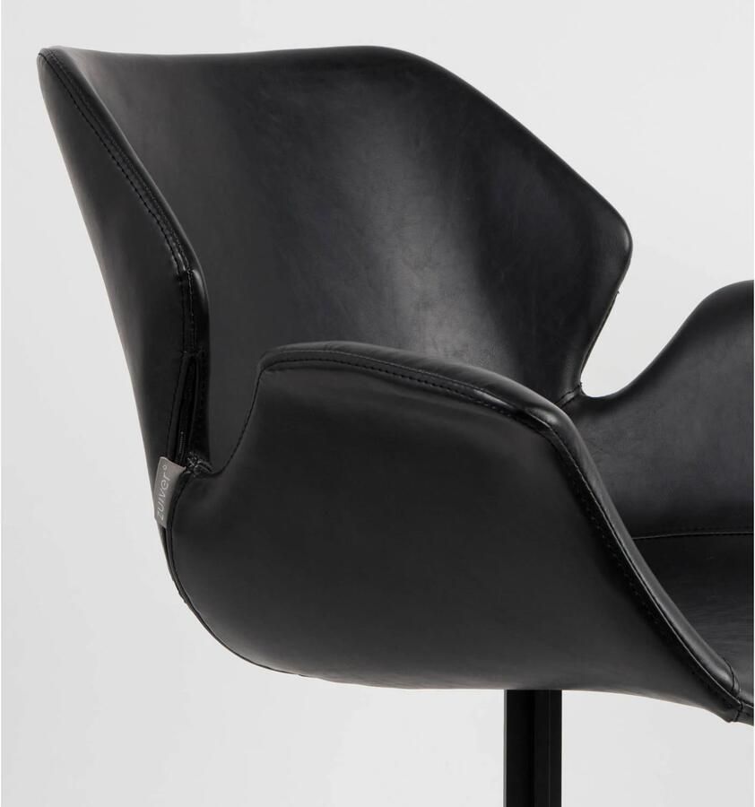 Zuiver Nikki Eetkamerstoelen met armleuning Zwart Set van 2 - Foto 3