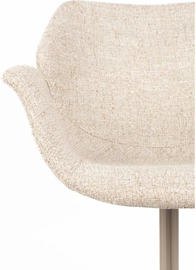 Zuiver Nikki Eetkamerstoelen Met Armleuningen Beige Set van 2 - Foto 2