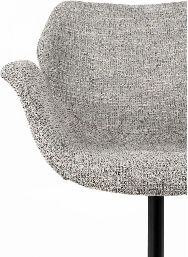 Zuiver Nikki Eetkamerstoelen Met Armleuningen Grijs Set van 2 - Foto 3