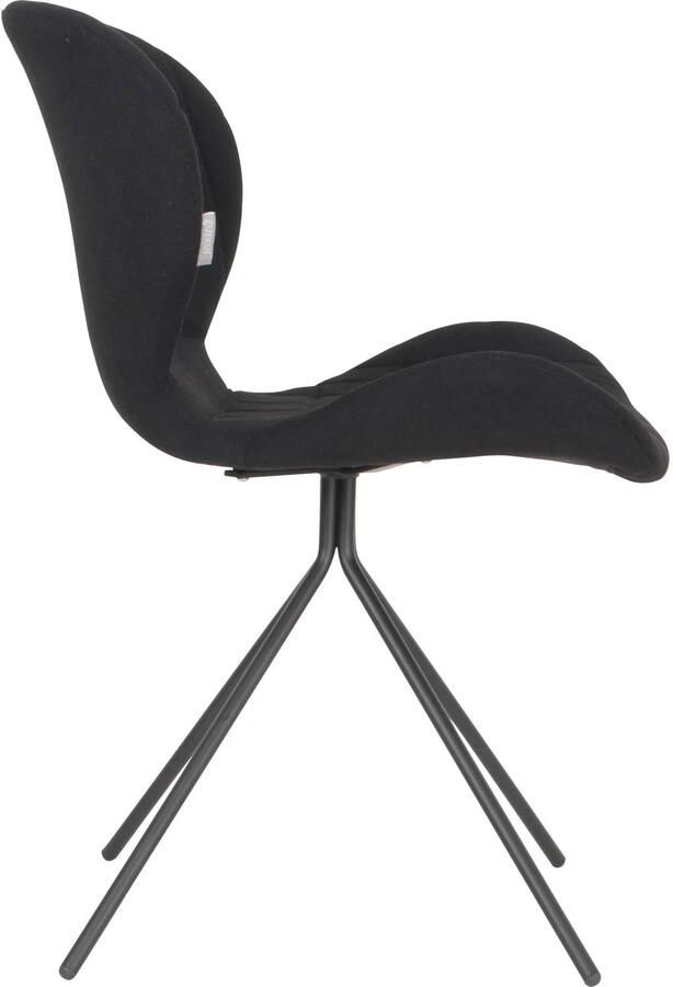 Zuiver OMG Eetkamerstoelen Zwart Set van 2 - Foto 4