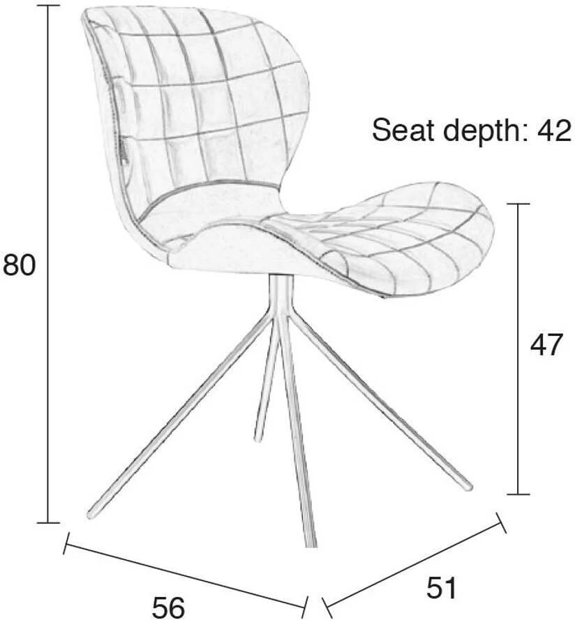 Zuiver OMG Eetkamerstoelen Licht Grijs Set van 2 - Foto 3