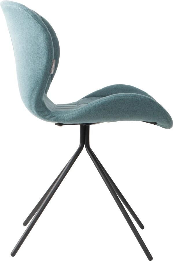 Zuiver OMG Eetkamerstoelen Blauw Set van 2 - Foto 4