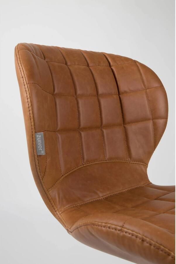 Zuiver OMG Eetkamerstoelen Kunstleer Bruin Set van 2 - Foto 4