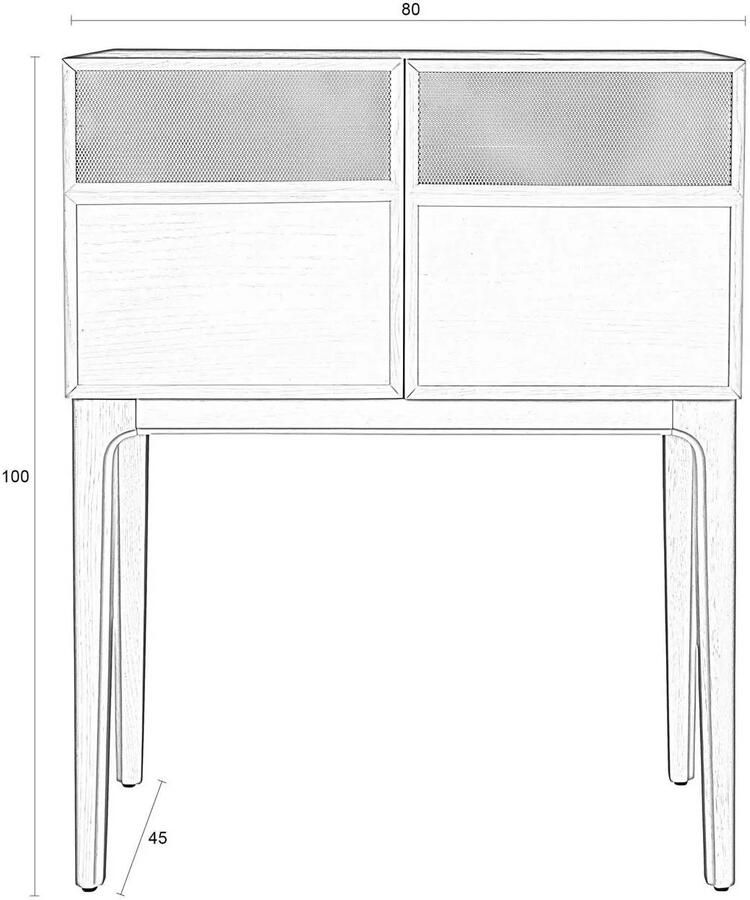 Zuiver Dressoir June Eikenhout en metaal 80cm Paars - Foto 3