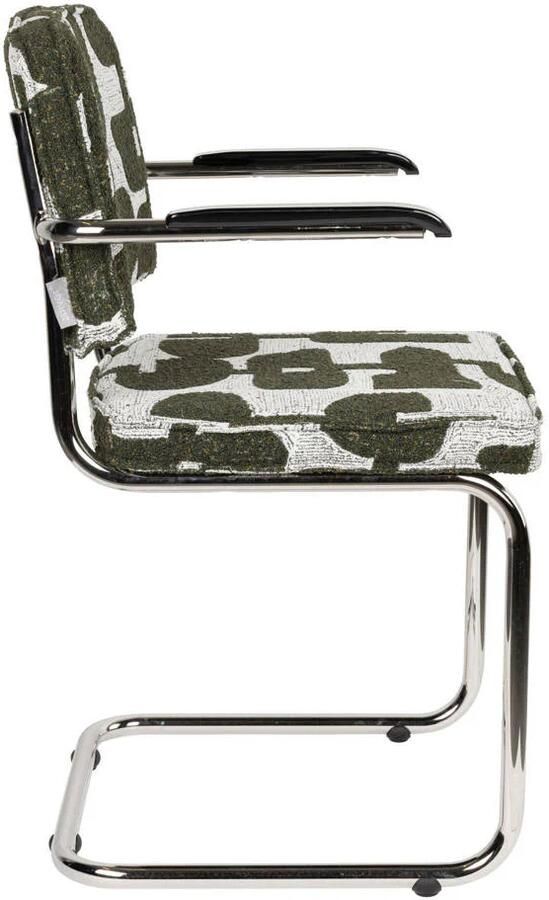 Zuiver Ridge Deco Symbols Eetkamerstoelen Armleuning Groen Set van 2 - Foto 3