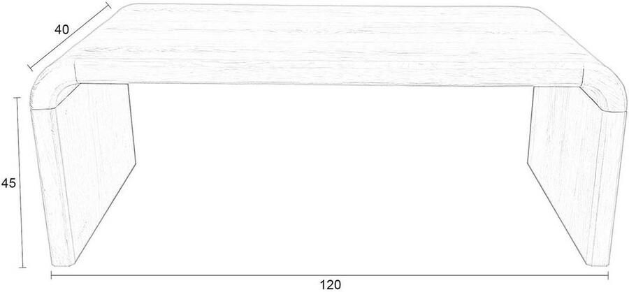 Zuiver Salontafel Brave Eiken en rubberhout 120 x 60cm Naturel - Foto 5