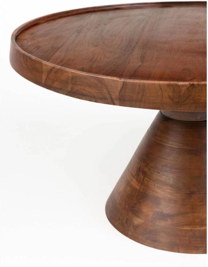 Zuiver Floss Salontafel Rond 60 cm Holz Walnootkleur Bruin - Foto 3