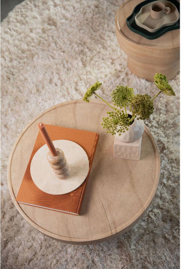 Zuiver Ronde Salontafel Noble Travertinlook 80cm Beige