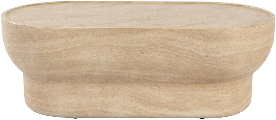 Zuiver Ovale Salontafel Noble Travertinlook 100 x 50cm Beige Ovaal - Foto 3