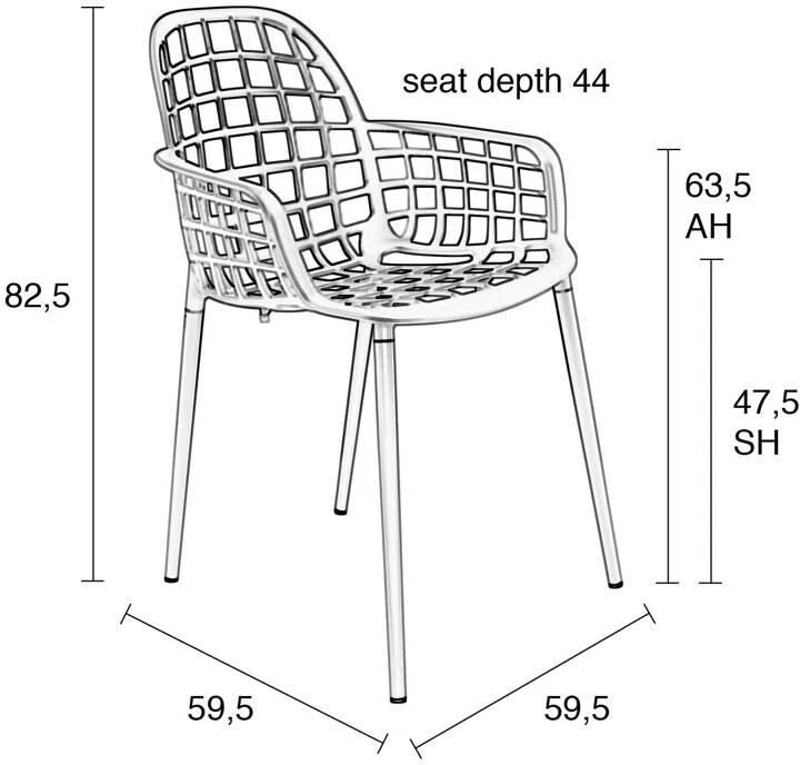Zuiver Albert Kuip Tuinstoelen met armleuning Zwart Set van 2 - Foto 5