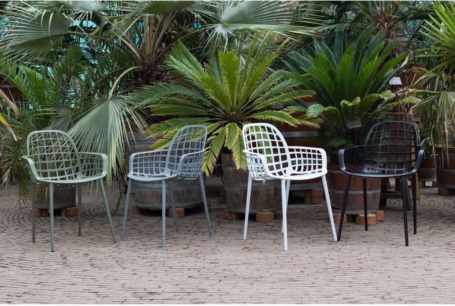 Zuiver Albert Kuip Tuinstoelen met armleuning Groen Set van 2 - Foto 4