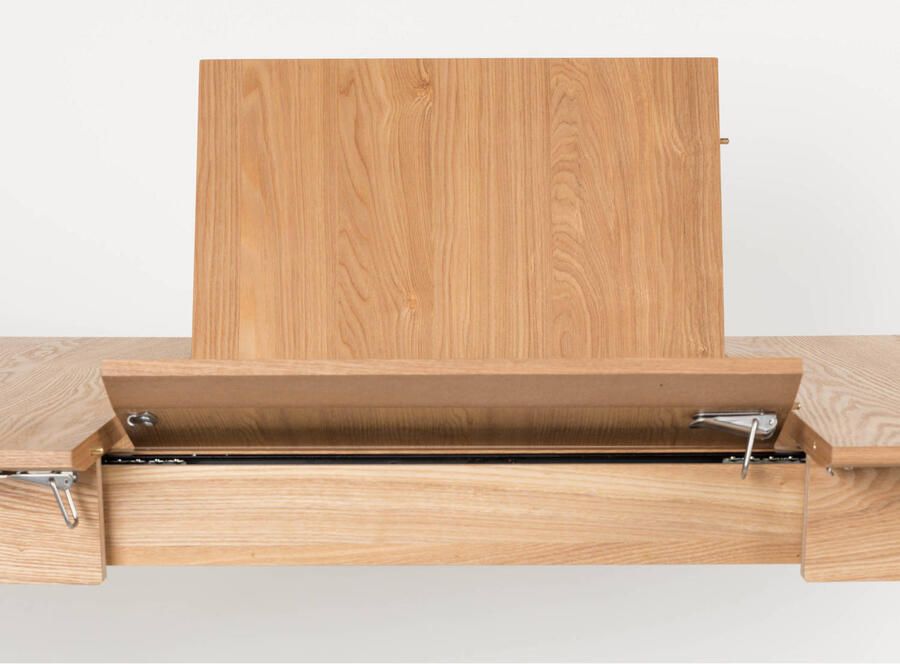 Zuiver Glimps Tafel 180 240x90x76 Naturel Essenhout Uitschuifbaar