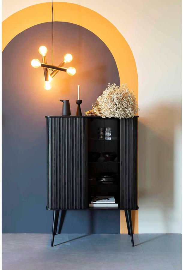 Zuiver Opbergkast Barbier Hout 140 x 100cm Zwart - Foto 3