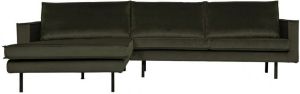 BePureHome Chaise Longue Links Rodeo Velv. D.Green
