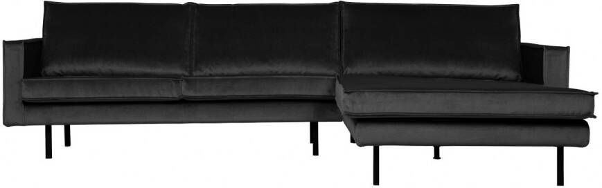BePureHome Chaise Longue Rechts Rodeo Velv. Antra