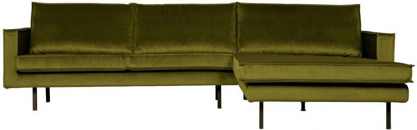 BePureHome Chaise Longue Rechts Rodeo Velvet Olive