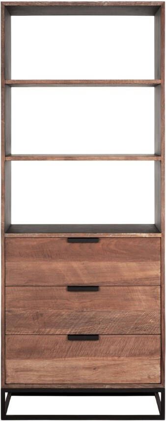 DTP Home Bookcase Cosmo 3 drawers 3 open racks 200x80x40 cm recycled teakwood - Foto 3