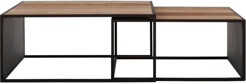 DTP Home Coffee table Cosmo square set of 2 35x80x80 cm recycled teakwood - Foto 2