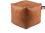 Extreme Lounging b-box leatherlook poef voor binnen ergonomische 40x40x40cm tan - Thumbnail 2