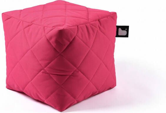 Extreme Lounging b-box quilted poef voor binnen en buiten ergonomische en waterdicht 40x40x40cm pink - Foto 2