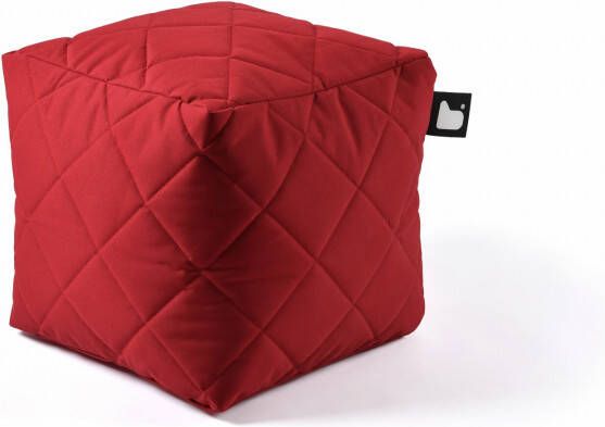 Extreme Lounging b-box quilted poef voor binnen en buiten ergonomische en waterdicht 40x40x40cm rood - Foto 2