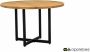 Apple Bee tuinmeubelen Jakarta dining table Ø 120x76h top SVLK teak Natural base aluminium Black - Thumbnail 1