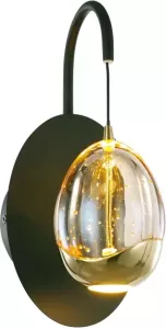Highlight Wandlamp Golden Egg 1 Lichts Amber-zwart