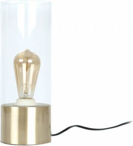 Leitmotiv Tafellamp Lax Goudkleurig transparant
