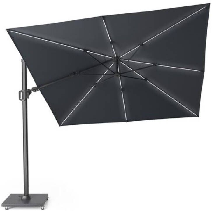 Coppens Platinum Challenger zweefparasol T2 Glow 3 x 3 antraciet