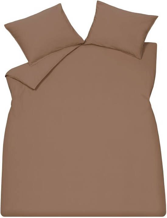 Vandyck Washed Cotton Dekbedovertrek 140 x 200 220 cm Brownie