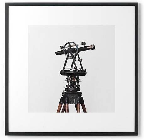 WANDKRAFT Schilderij telescoop Collectie heritage Forex met zwarte lijst 70x118cm