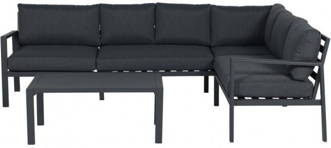 Van Kooten Tuin en Buitenleven Lexington loungeset 4-delig rechts carbon black reflex black- Aluminium- Garden Impressions - Foto 4