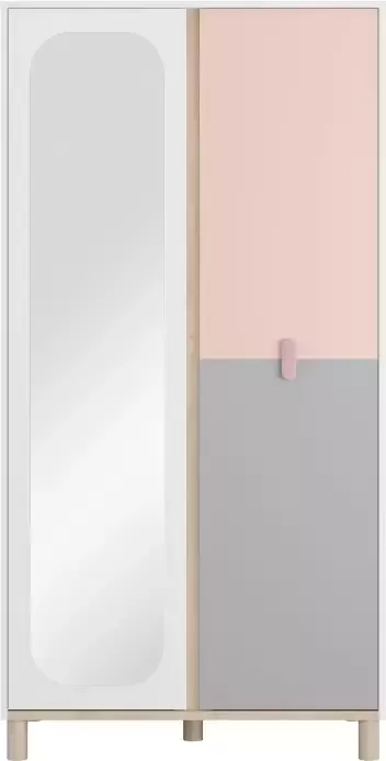 Gami Kledingkast 2 deuren Met zijn combinatie van zachte kleuren