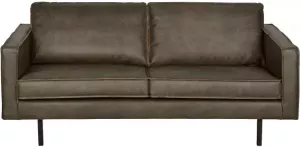 BePureHome Rodeo Bank 2-Zits Recycle Leer Army 85x190x86