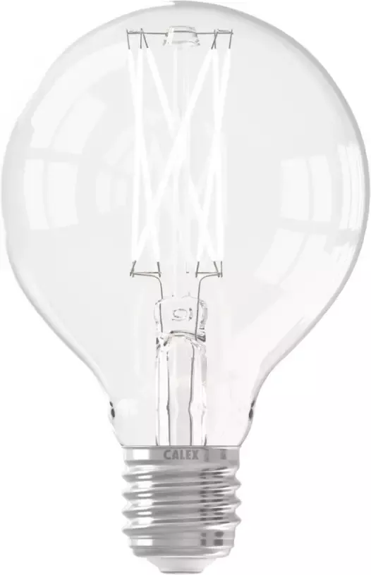 Trendhopper Calex LED Full Glass LongFilament Globe Lamp 240V 4W 350lm E27 GLB80 Clear 2300K Dimmable energy label A+