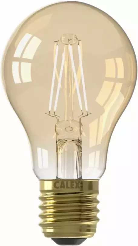 Trendhopper Calex LED Full Glass Filament GLS-lamp 240V 4W 310lm E27 A60 Gold 2100K CRI80 Dimmable energy label A+