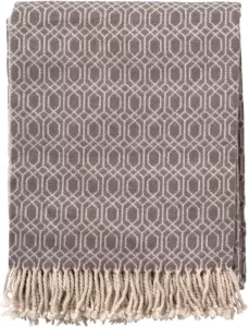 Dutch Decor ELODIE Plaid 140x180 cm Charcoal Gray taupe grij