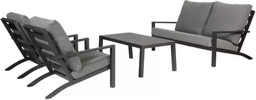 Exotan Loungeset Incl. fauteuil Aluminium Antraciet Set