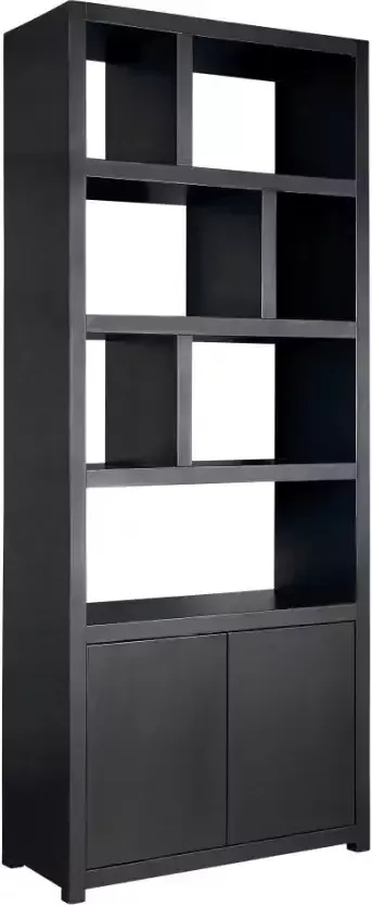 Woonexpress Vakkenkast 7 Vak Osaka Hout Zwart 90 x 220 x 40 cm (BxHxD)