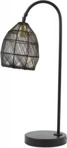 Light & Living Tafellamp Meya Zwart 23x18x60cm
