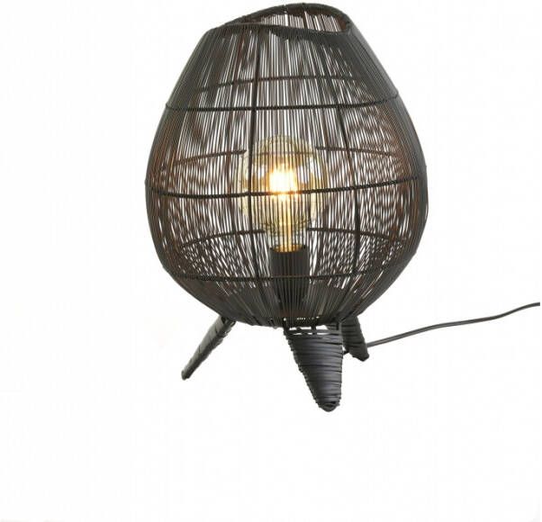Light & Living Tafellamp YUMI 28x28x37cm Zwart